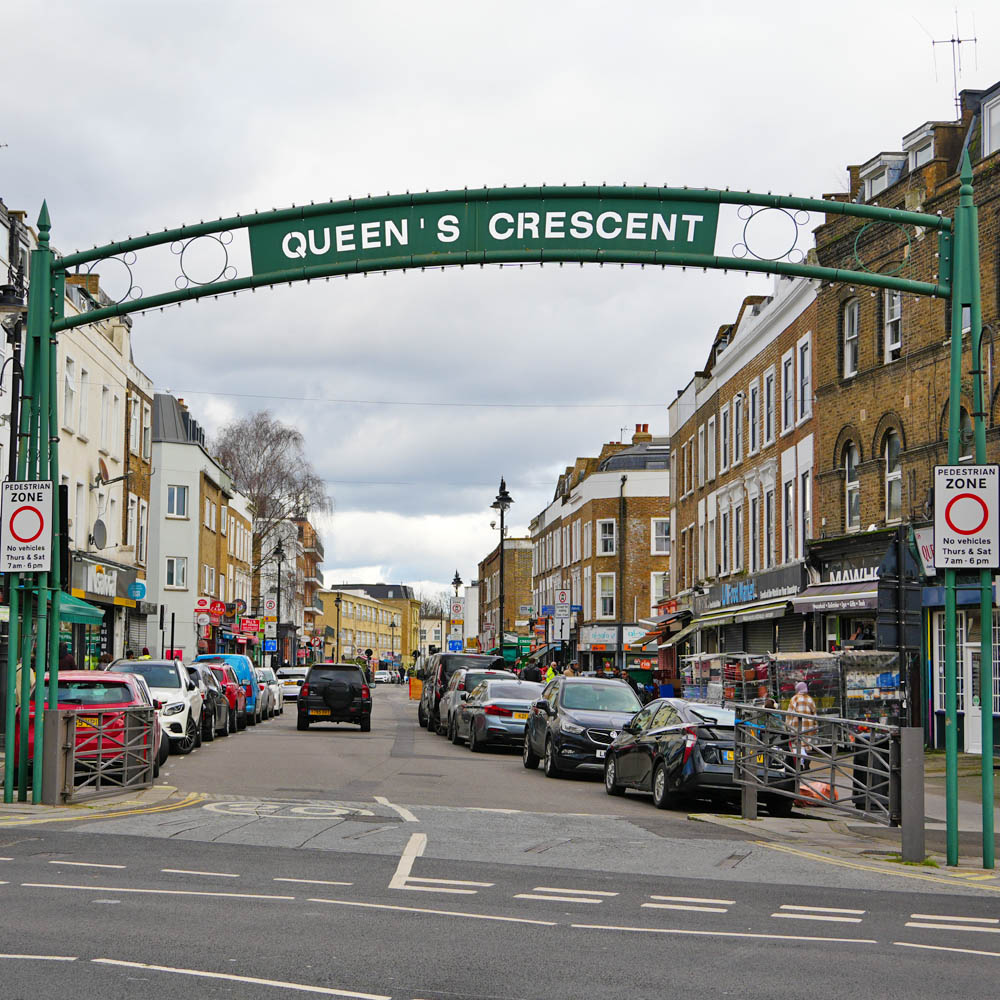 Entrance to Queen's Crescent Kentish Town